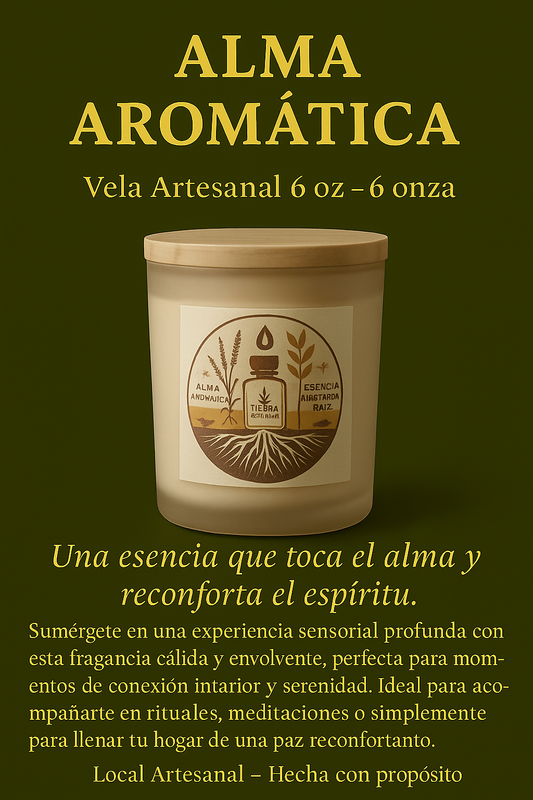 ✨ Alma Aromática – Vela Artesanal 6 oz