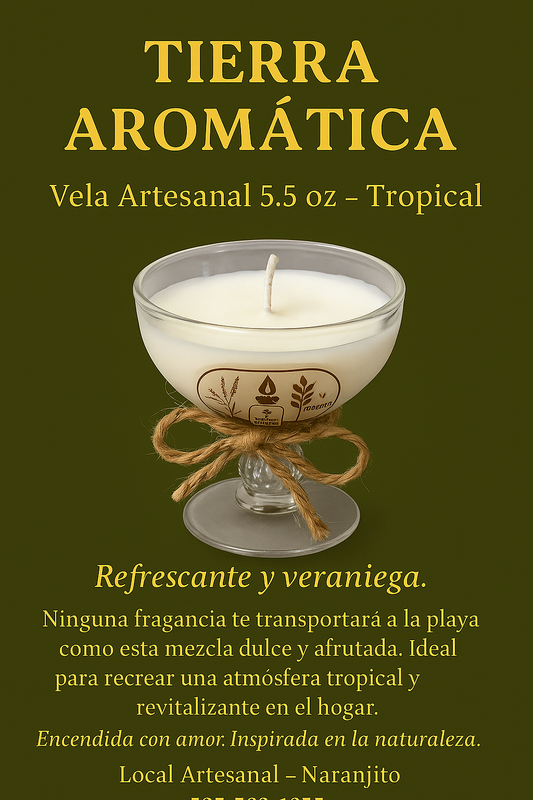 Vela Artesanal Tropical – 5.5 oz