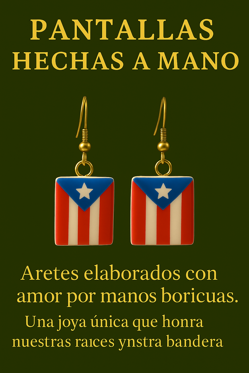 Pantallas Artesanales Boricuas bandera de 🇵🇷