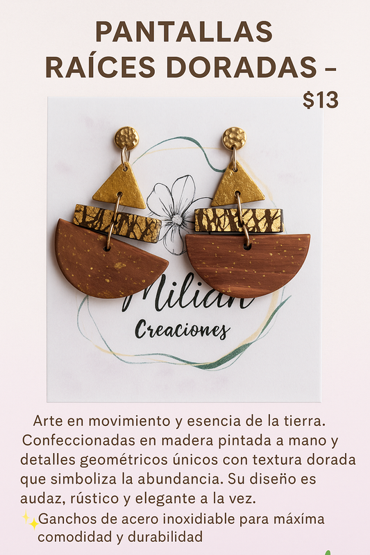 🌟 Pantallas “Raíces Doradas en forma de barco