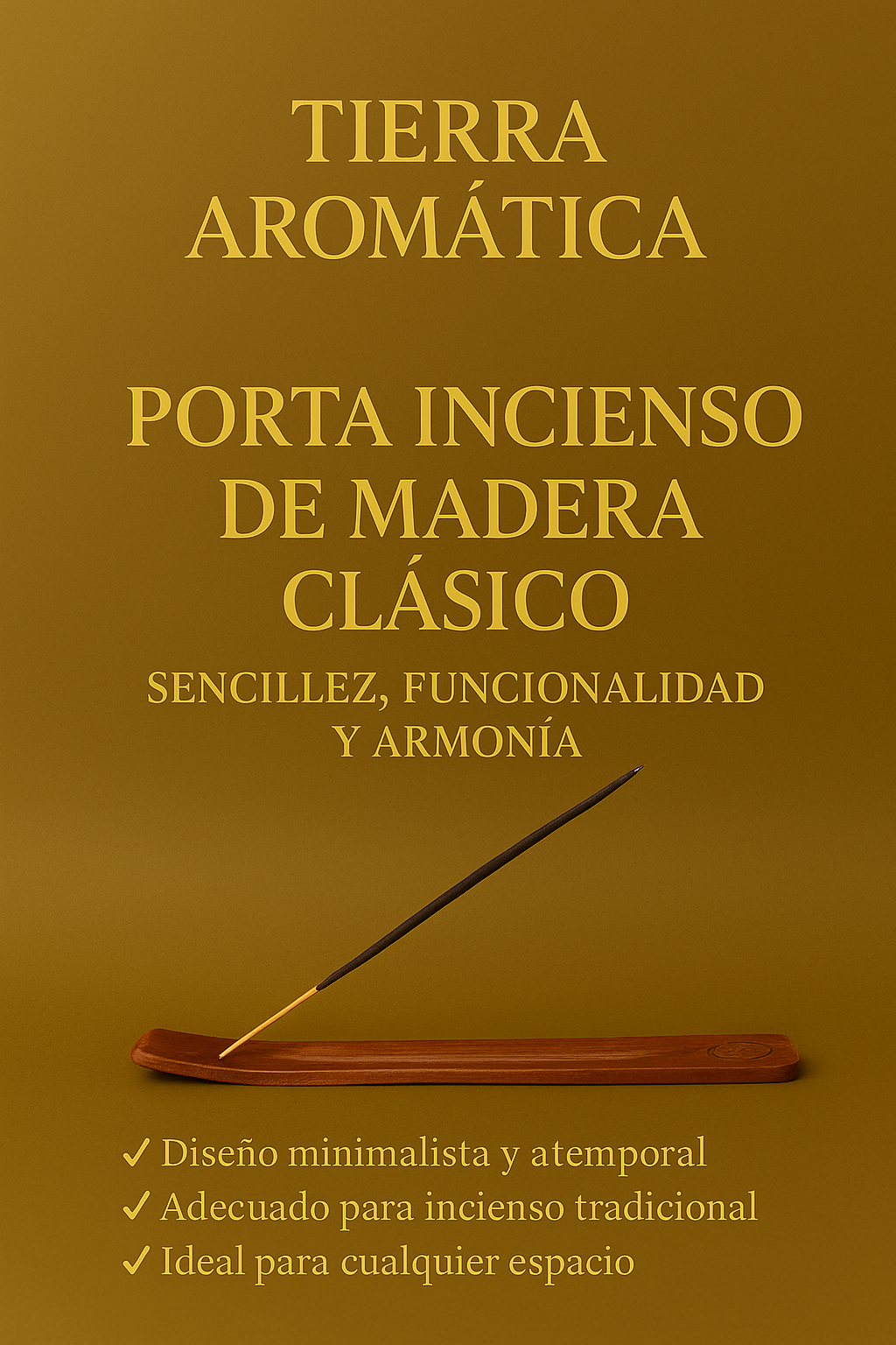 Porta Incienso de Madera Clásico