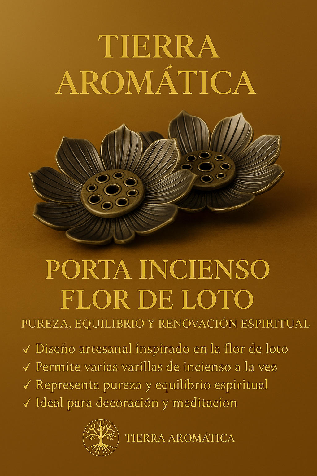 Porta Incienso Flor de Loto