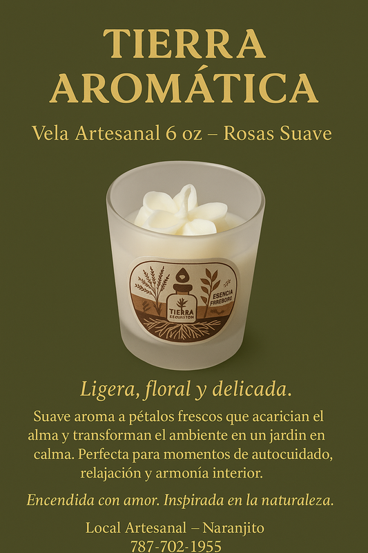 Vela Artesanal Rosa 6 onza