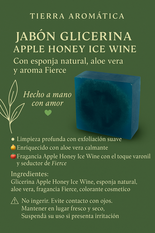 Jabón Glicerina Apple Honey Ice Wine con Aloe Vera y Aroma Fierce
