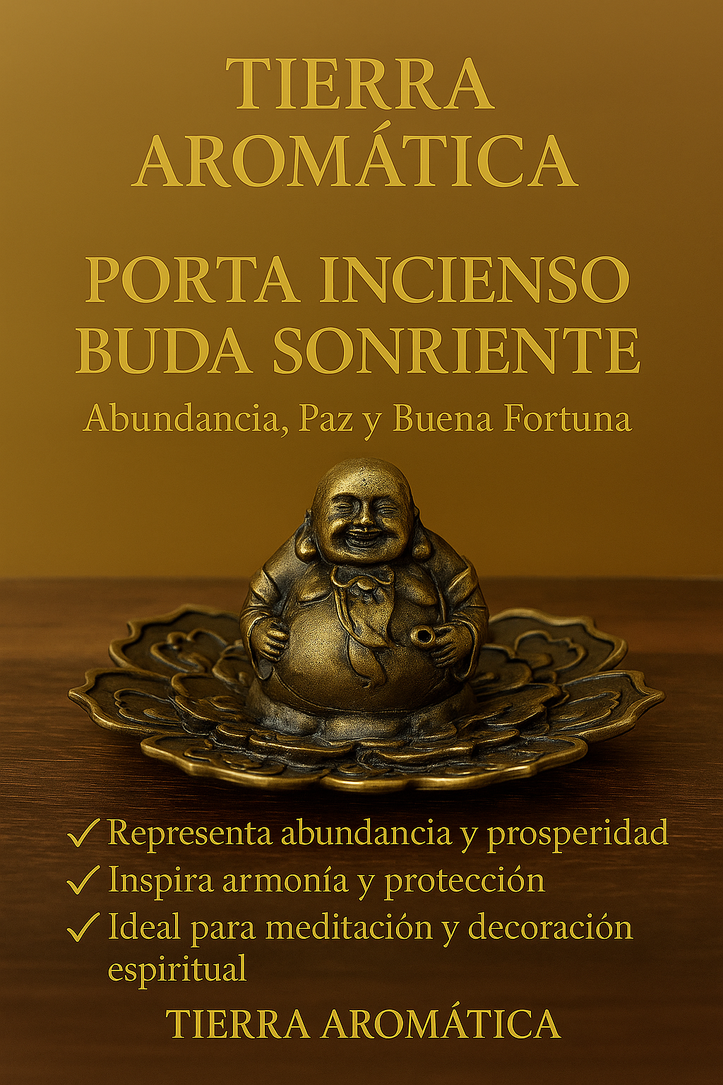 Porta Incienso Buda Sonriente