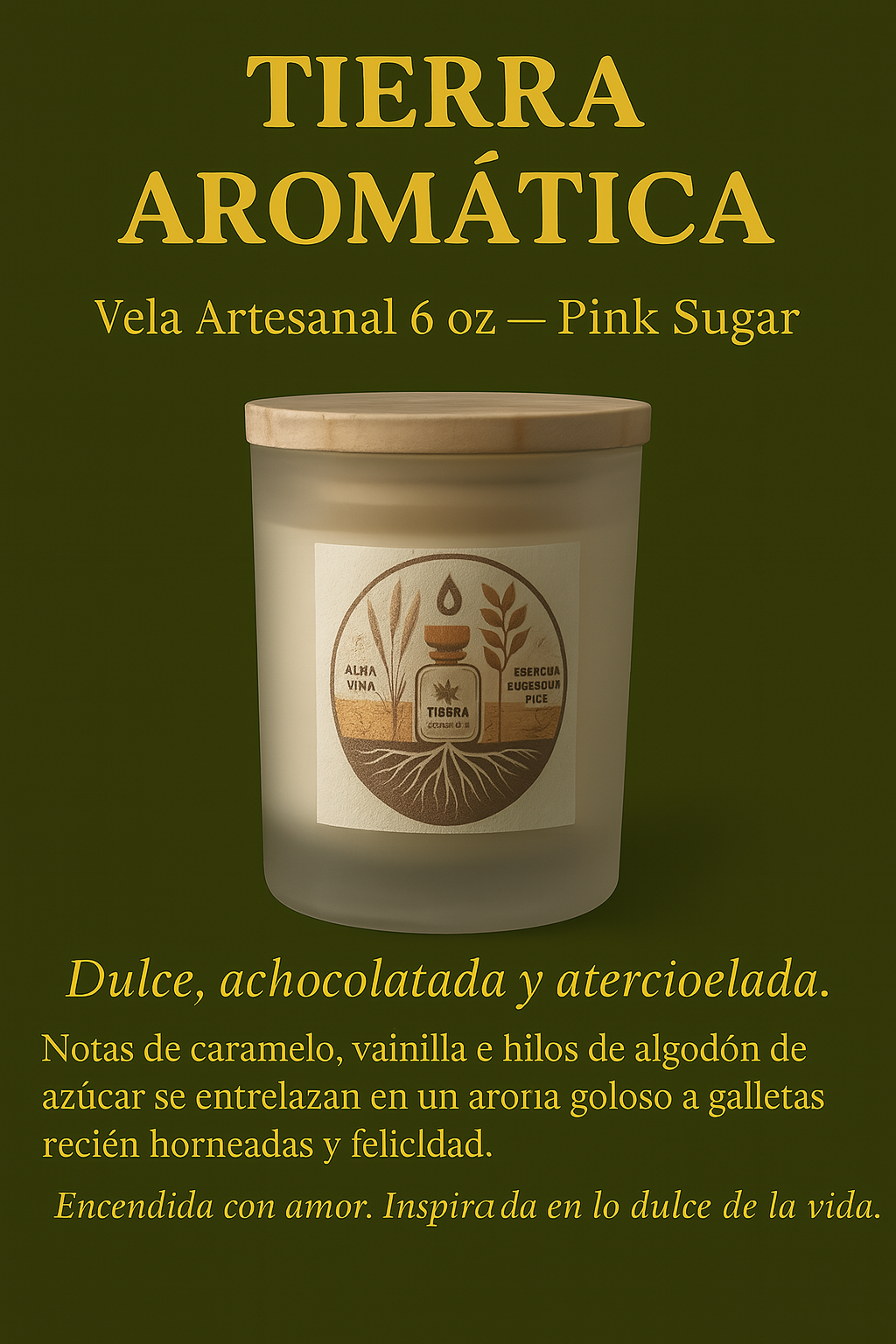 Pink Sugar – Vela Artesanal 6 onza